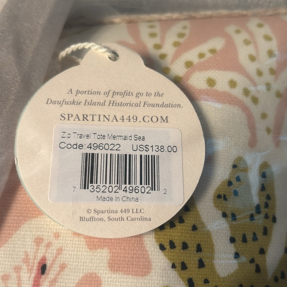 Spartina 449 Travel Tote Mermaid Sea - Picture 2 of 7